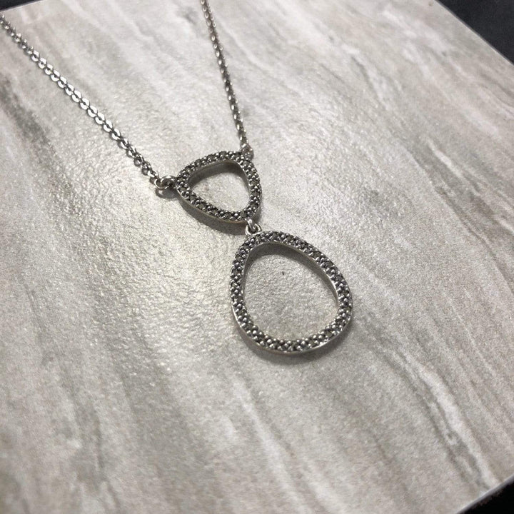 Larus Argent 925 / 16 pouces Collier en argent 925 et marcassites