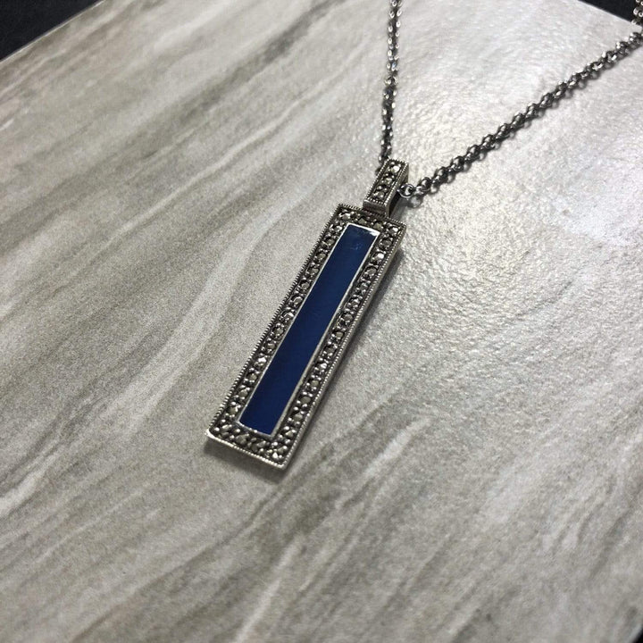 Larus Argent 925 / 16 pouces Collier en argent 925 et marcassites