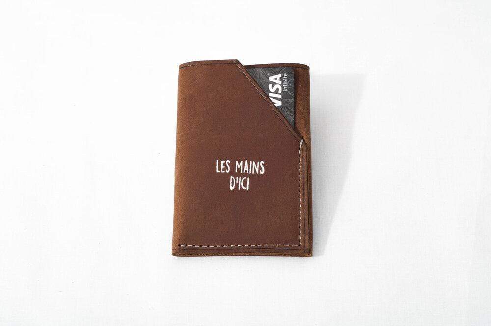 Les Mains d'ici Brun Porte-cartes en cuir