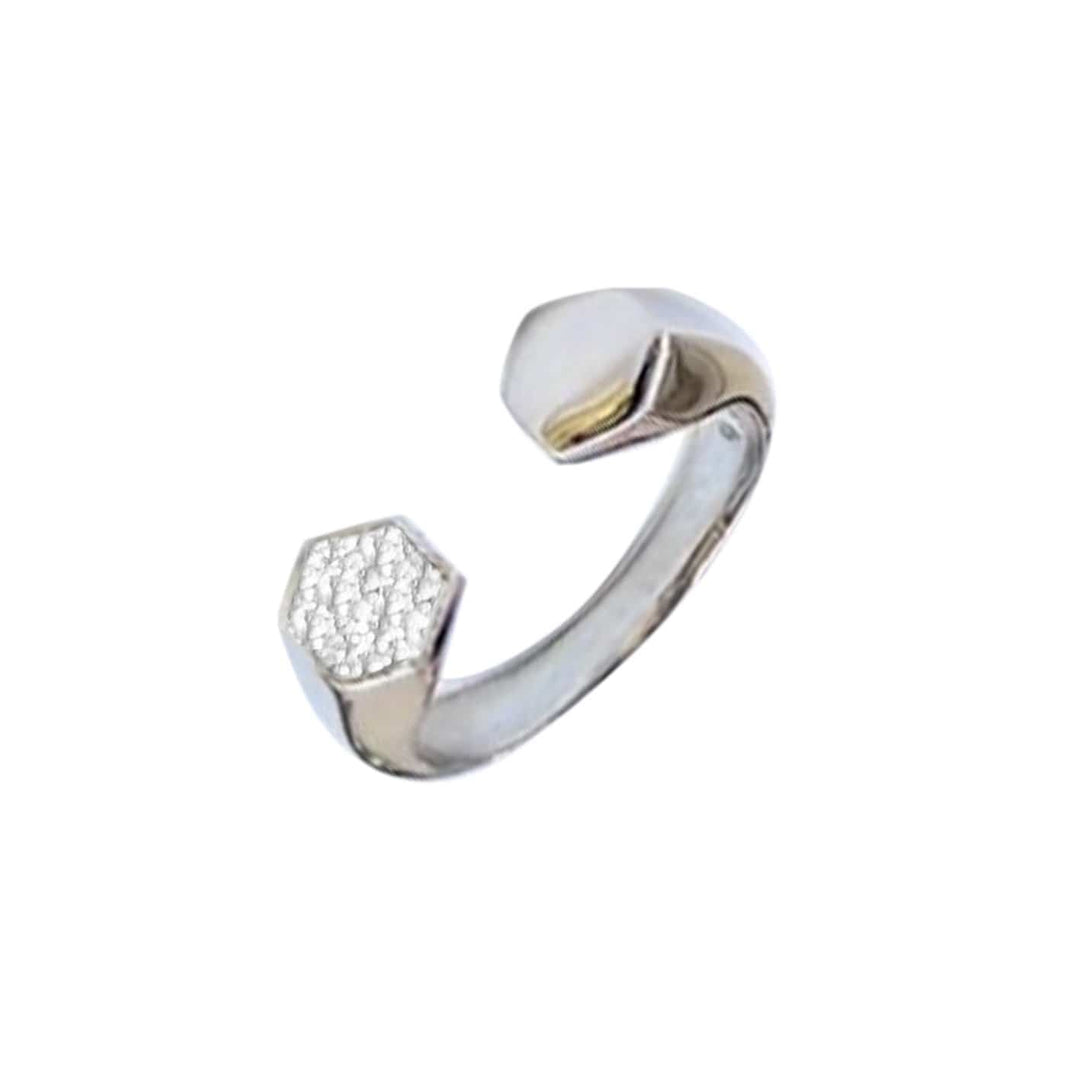 Mathieu Blanchard Argent Bague Simple Hexa en argent sterling
