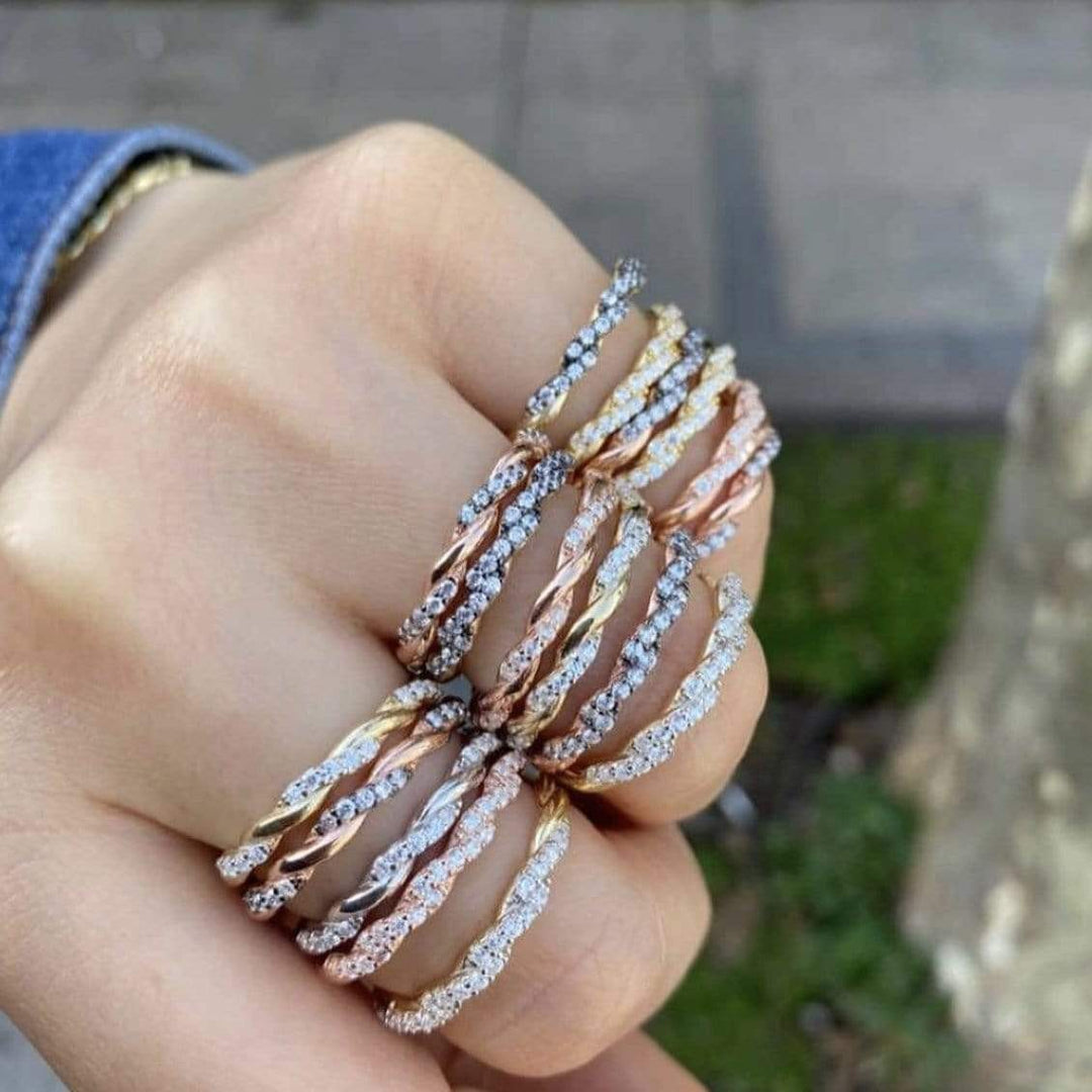 Mathieu Blanchard Bague L'étincelante torsade en argent sterling