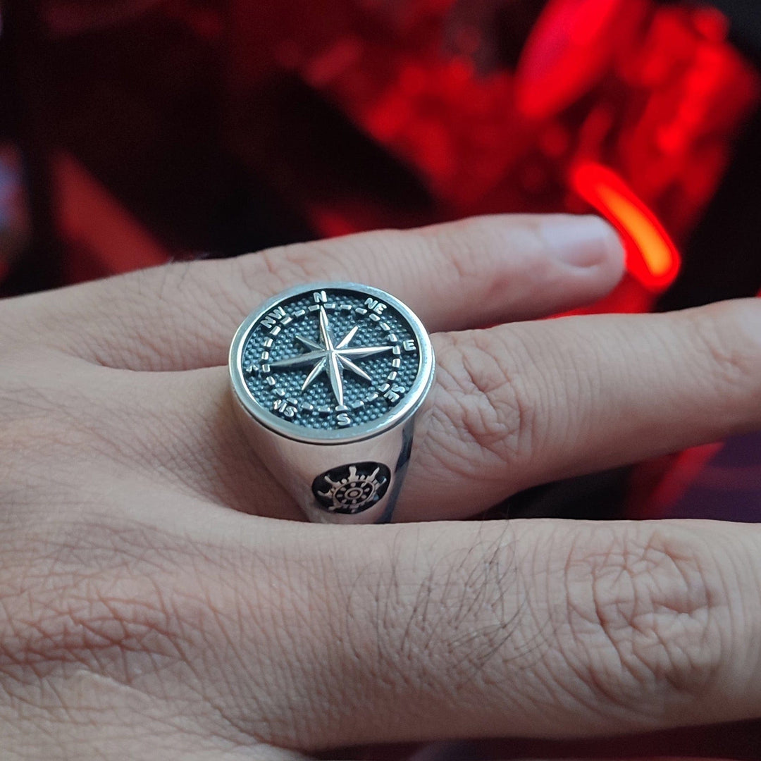 Mathieu Blanchard Bagues Bague Boussole en argent sterling
