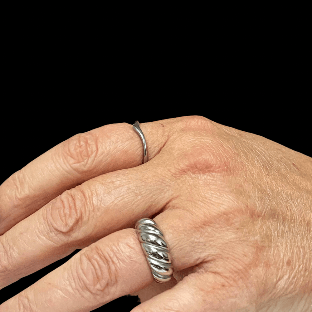 Mathieu Blanchard Bagues Bague croissant en acier