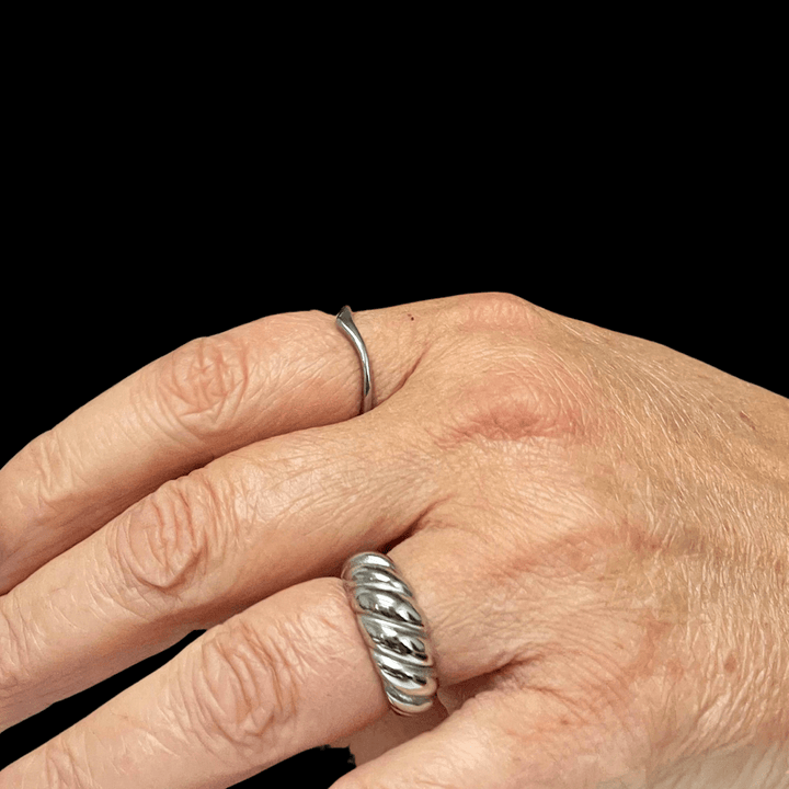 Mathieu Blanchard Bagues Bague croissant en acier