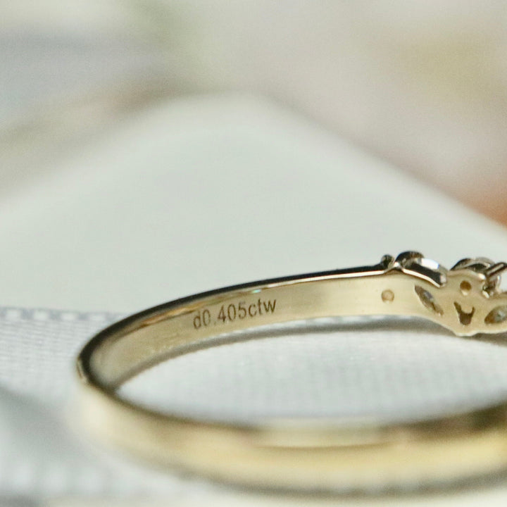 Mathieu Blanchard Bagues Bague semi-éternité Marquise en or 10K et moissanites