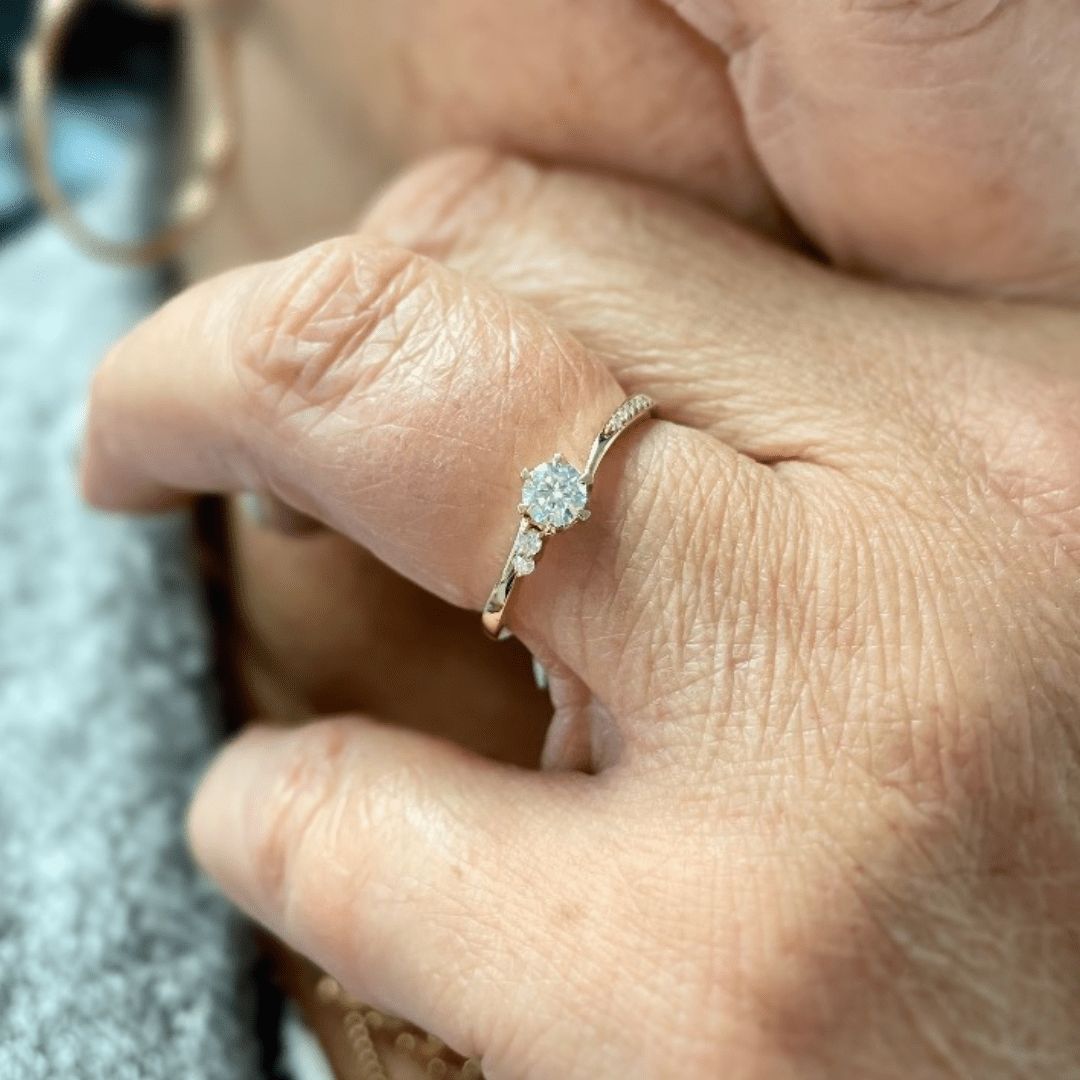 Mathieu Blanchard Bagues Bague solitaire en or 10K et moissanites