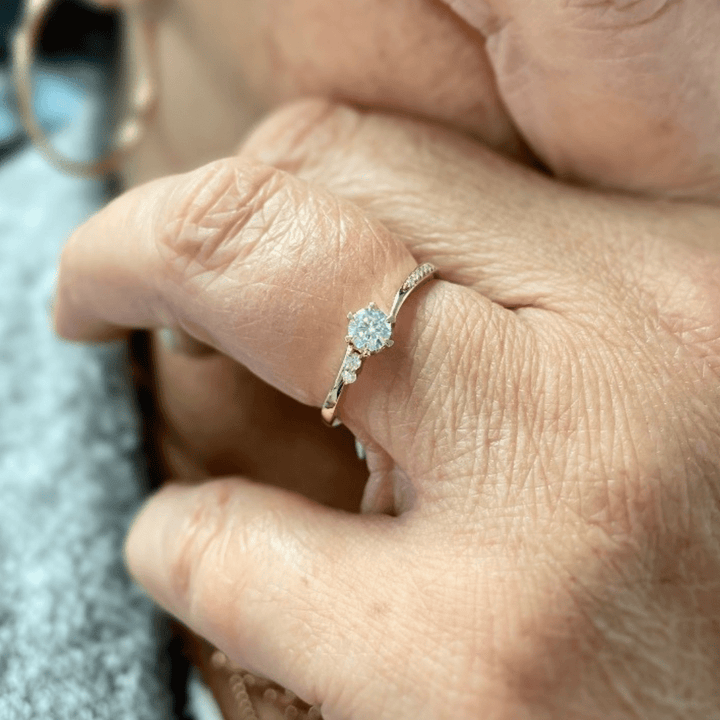 Mathieu Blanchard Bagues Bague solitaire en or 10K et moissanites