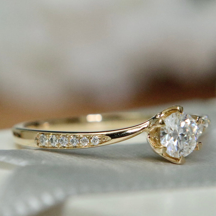 Mathieu Blanchard Bagues Bague solitaire en or 10K et moissanites