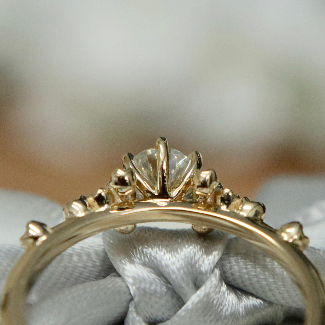 Mathieu Blanchard Bagues Bague solitaire Nuage en or 10K et moissanites