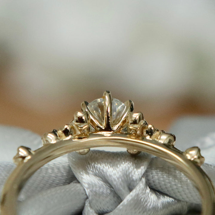 Mathieu Blanchard Bagues Bague solitaire Nuage en or 10K et moissanites