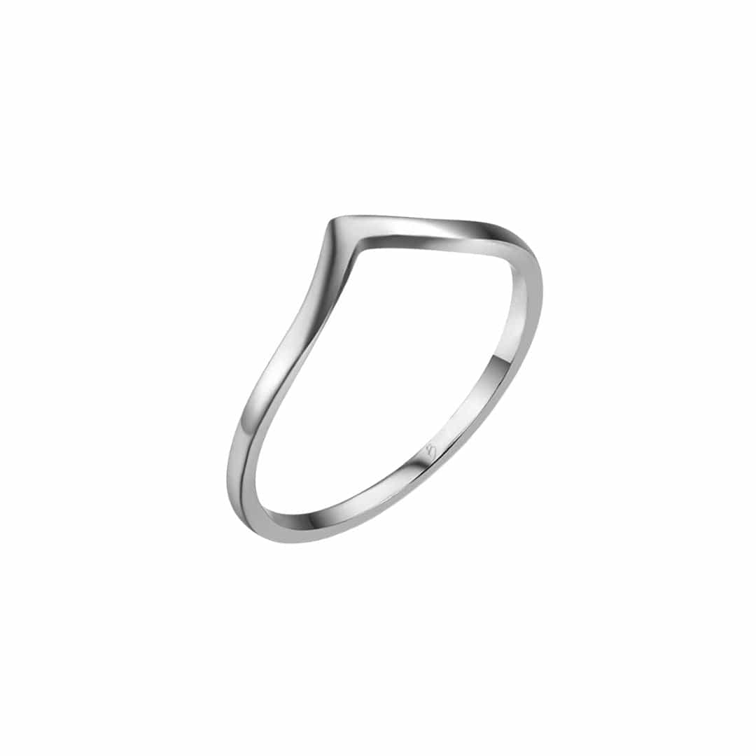 Mathieu Blanchard Bagues Bague V unie en acier