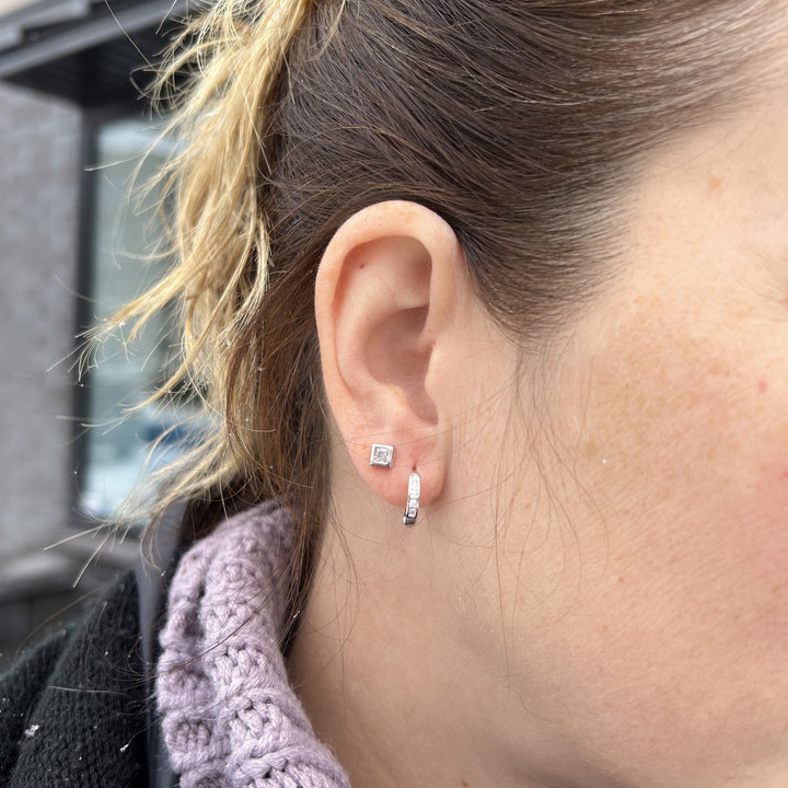 Mathieu Blanchard Boucles d'oreilles Argent Boucles d'oreilles Huggies Princesse en argent sterling