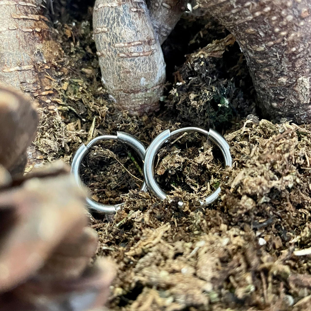 Mathieu Blanchard Boucles d'oreilles Boucles d'oreilles anneaux simple en acier