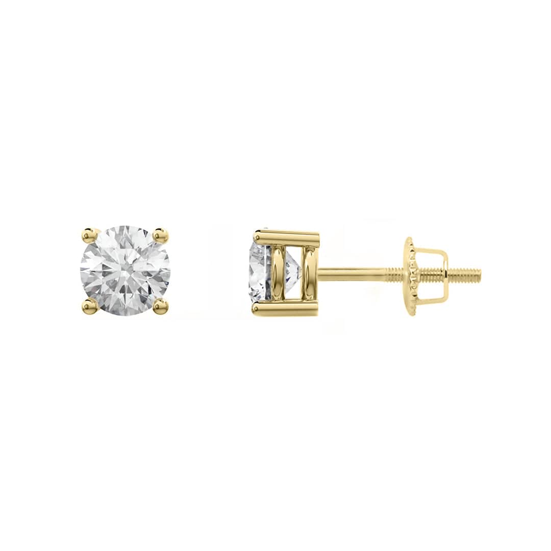 Mathieu Blanchard Boucles d'oreilles Boucles d'oreilles Classiques en or jaune ou blanc 10K et moissanites