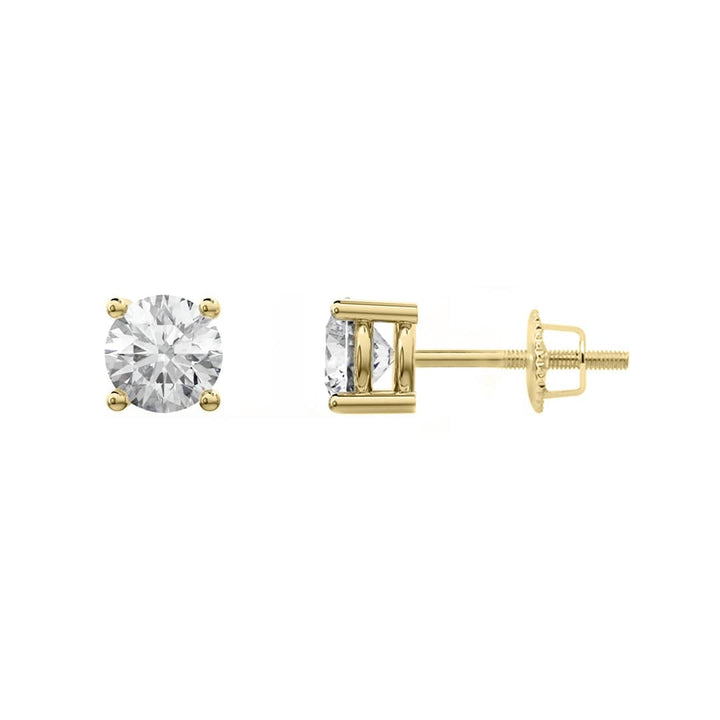Mathieu Blanchard Boucles d'oreilles Boucles d'oreilles Classiques en or jaune ou blanc 10K et moissanites