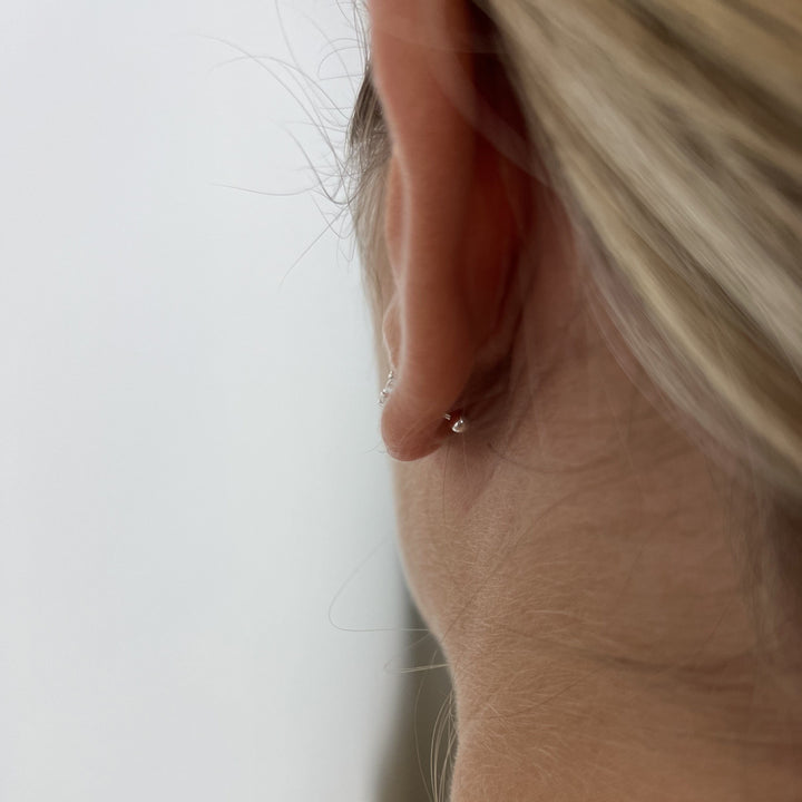 Mathieu Blanchard Boucles d'oreilles Boucles d'oreilles Demi-Subtiles en argent sterling