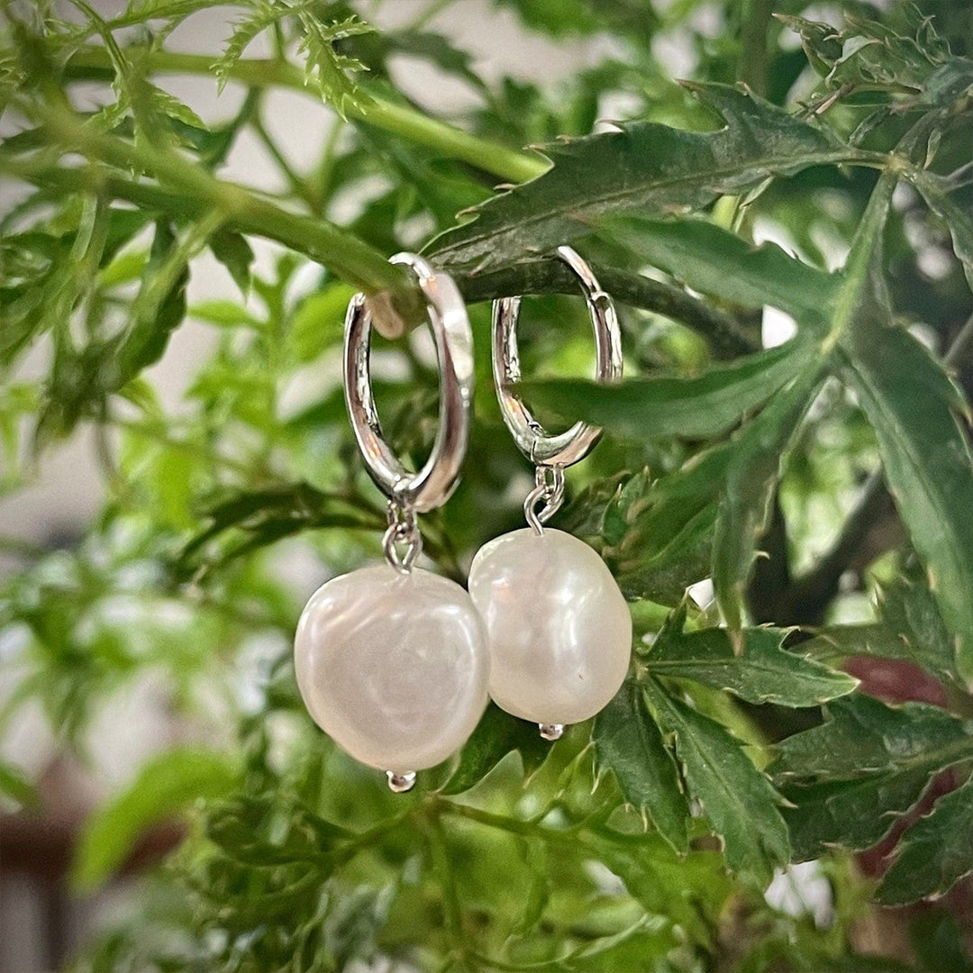 Mathieu Blanchard Boucles d'oreilles Boucles d'oreilles Huggies Perles Baroques en argent sterling