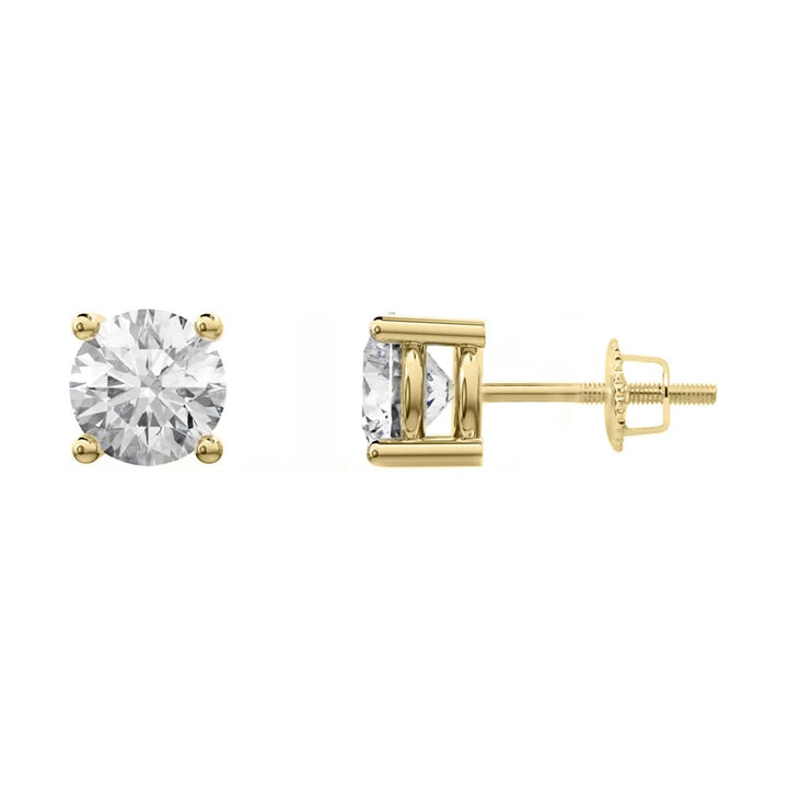 Mathieu Blanchard Boucles d'oreilles Doré / Or 10K / 5 mm Boucles d'oreilles Classiques en or jaune ou blanc 10K et moissanites