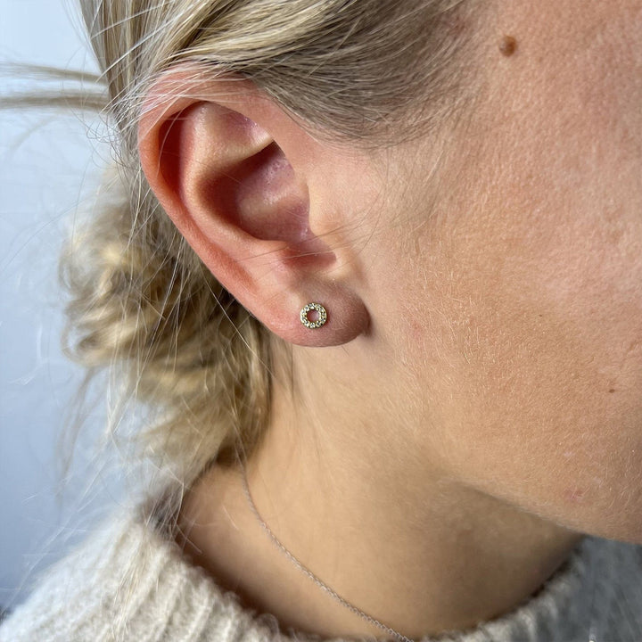 Mathieu Blanchard Boucles d'oreilles Doré / Or 10K Boucles d'oreilles Cercles en or 10K et moissanites