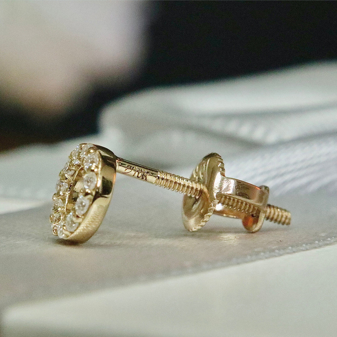 Mathieu Blanchard Boucles d'oreilles Doré / Or 10K Boucles d'oreilles Cercles en or 10K et moissanites