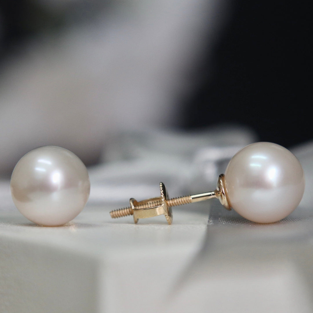 Mathieu Blanchard Boucles d’oreilles perles d’eau douce et or 14K