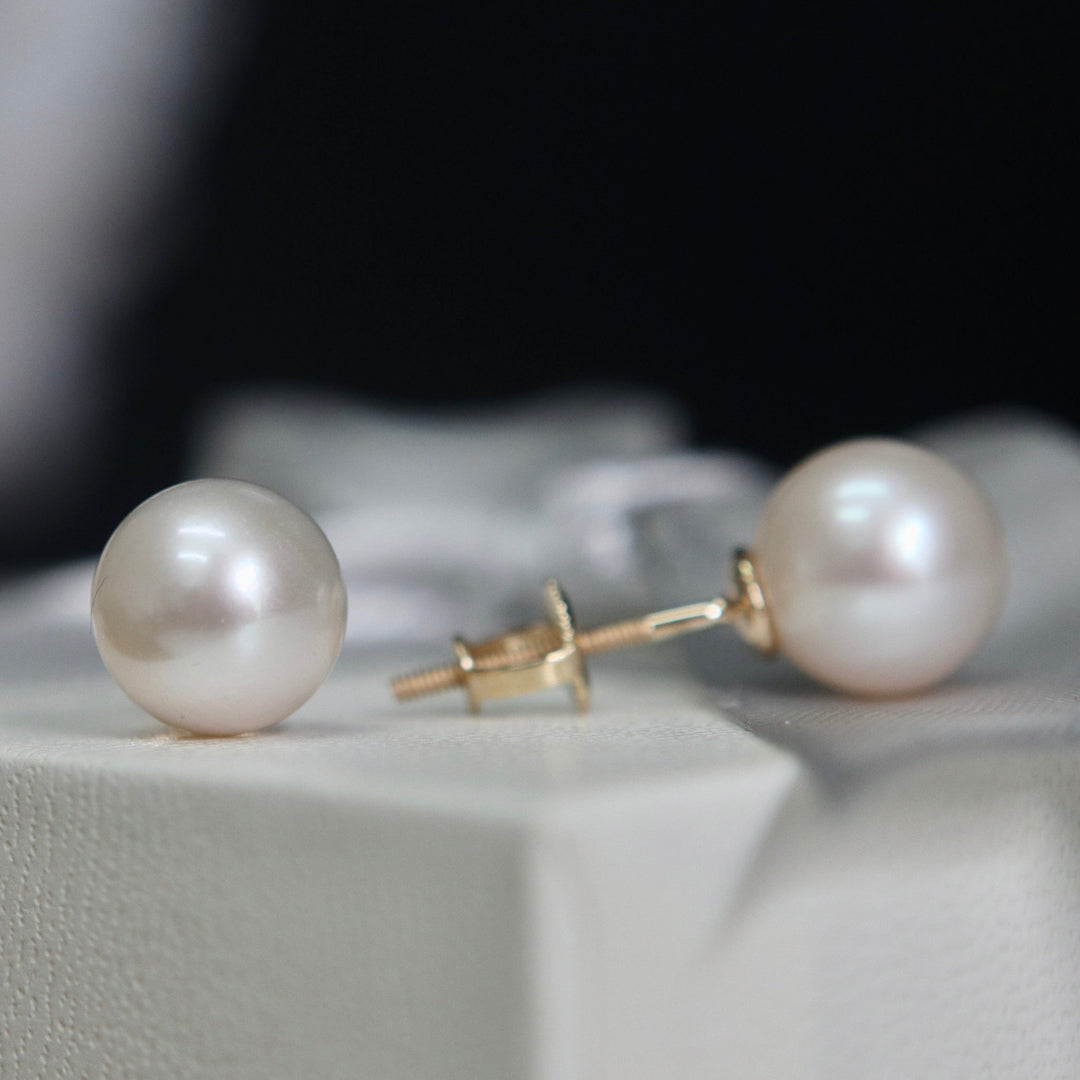 Mathieu Blanchard Boucles d’oreilles perles d’eau douce et or 14K