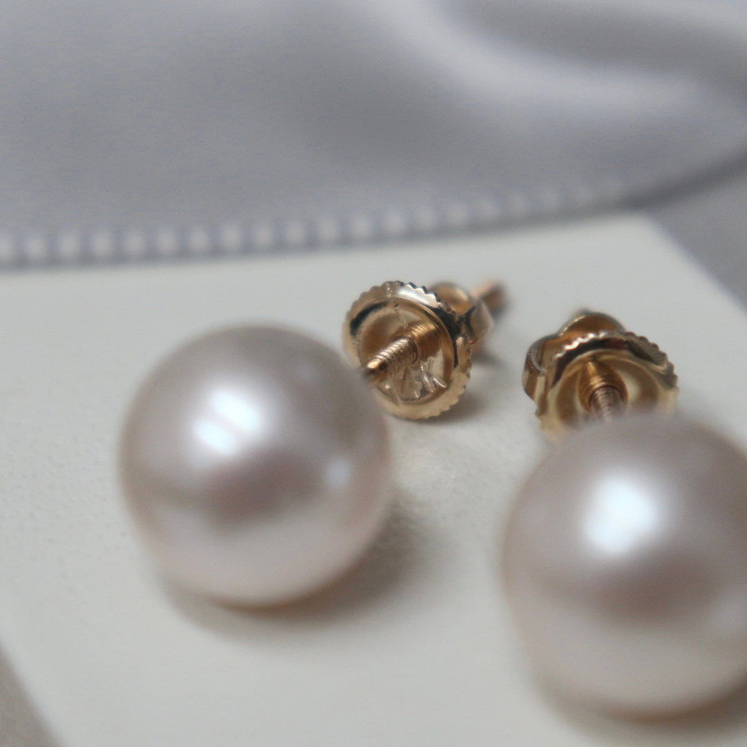 Mathieu Blanchard Boucles d’oreilles perles d’eau douce et or 14K