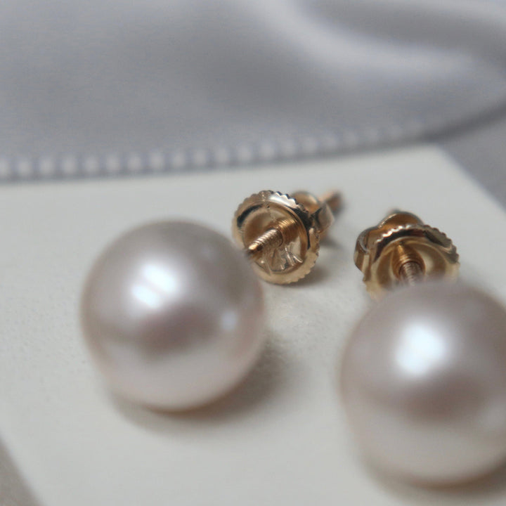 Mathieu Blanchard Boucles d’oreilles perles d’eau douce et or 14K