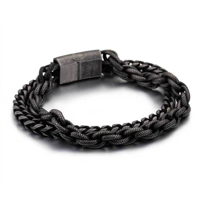 Mathieu Blanchard Bracelet Bracelet Le Robuste double en acier