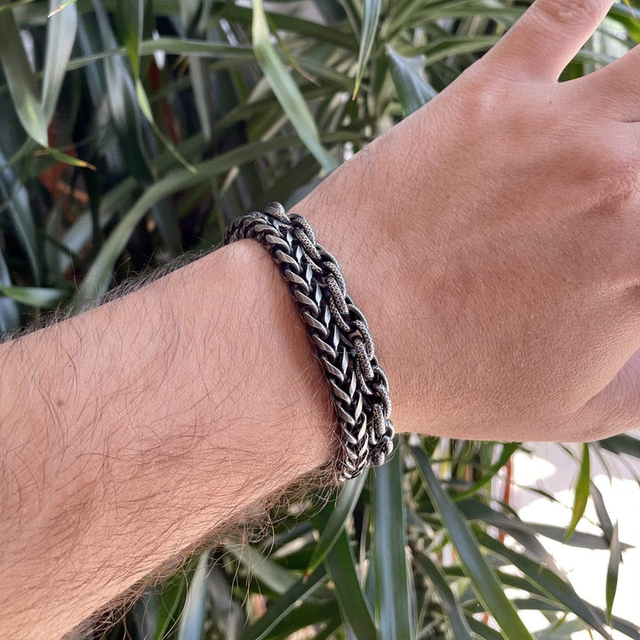 Mathieu Blanchard Bracelet Bracelet Le Robuste double en acier