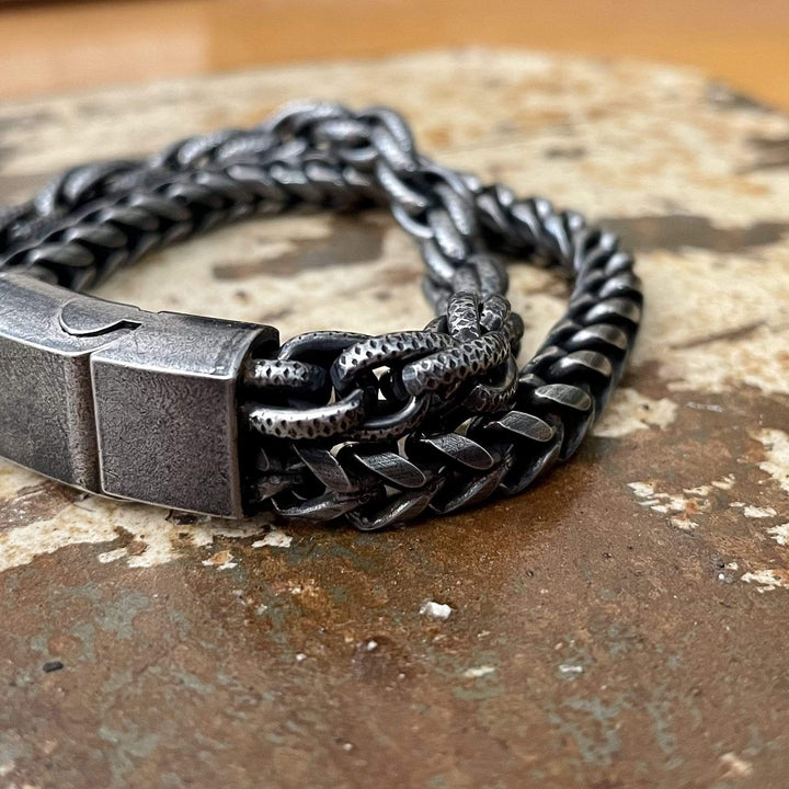 Mathieu Blanchard Bracelet Bracelet Le Robuste double en acier