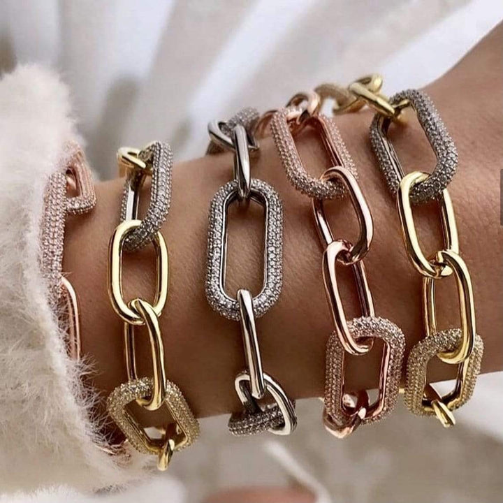 Mathieu Blanchard Bracelet Chaîne massive Scintillante en argent sterling