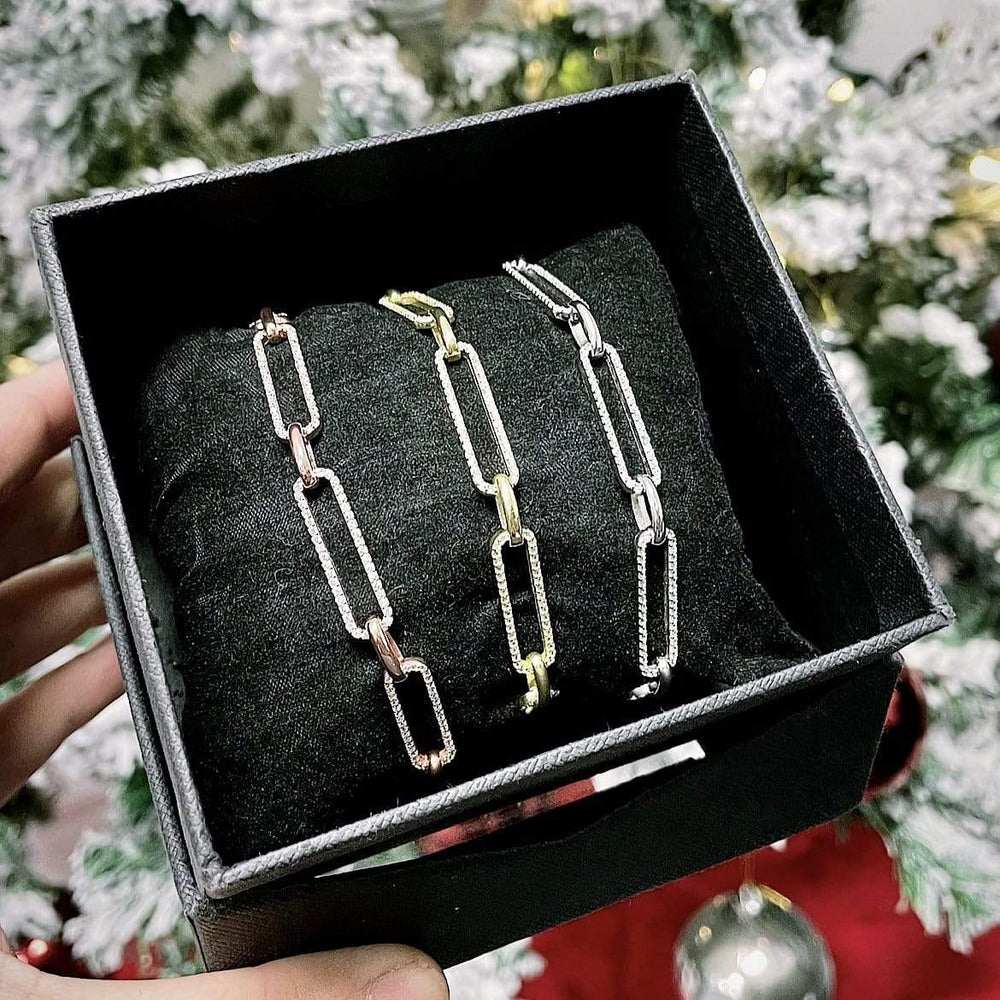 Mathieu Blanchard Bracelet Chaîne Scintillante en argent sterling