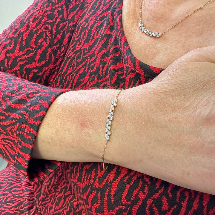 Mathieu Blanchard Bracelet Doré / Or 10K Bracelet Nuage Scintillant en or 10K et moissanites