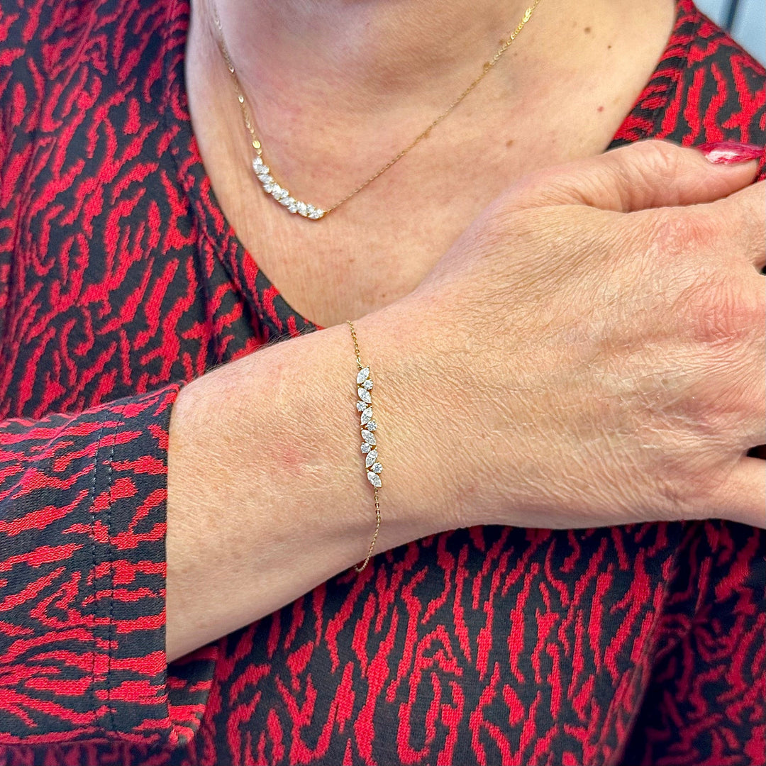 Mathieu Blanchard Bracelet Doré / Or 10K Bracelet Nuage Scintillant en or 10K et moissanites