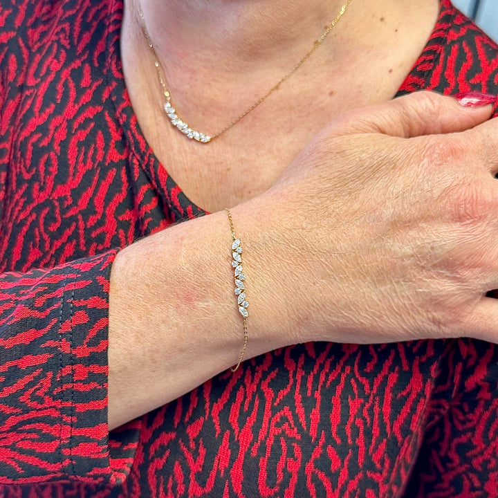 Mathieu Blanchard Bracelet Doré / Or 10K Bracelet Nuage Scintillant en or 10K et moissanites