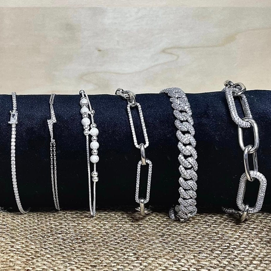 Mathieu Blanchard Bracelets Bracelet Chaîne massive Scintillante en argent sterling