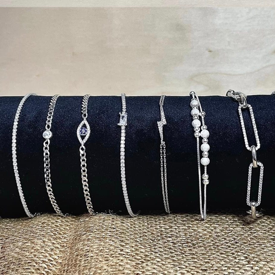 Mathieu Blanchard Bracelets Bracelet Chaîne Scintillante en argent sterling