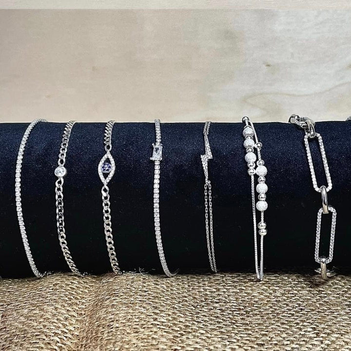 Mathieu Blanchard Bracelets Bracelet Chaîne Scintillante en argent sterling