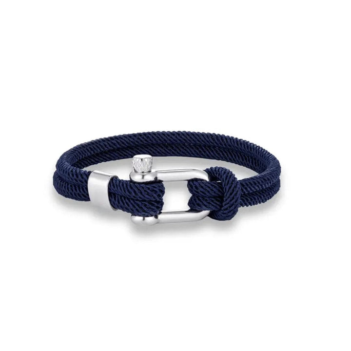 Mathieu Blanchard Bracelets Bracelet Le Nautique en corde bleue et acier