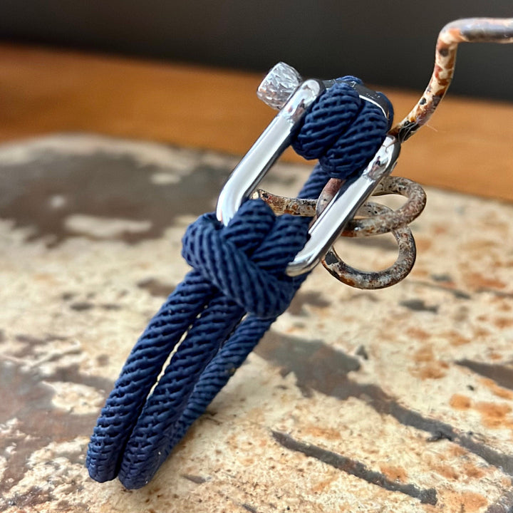 Mathieu Blanchard Bracelets Bracelet Le Nautique en corde bleue et acier