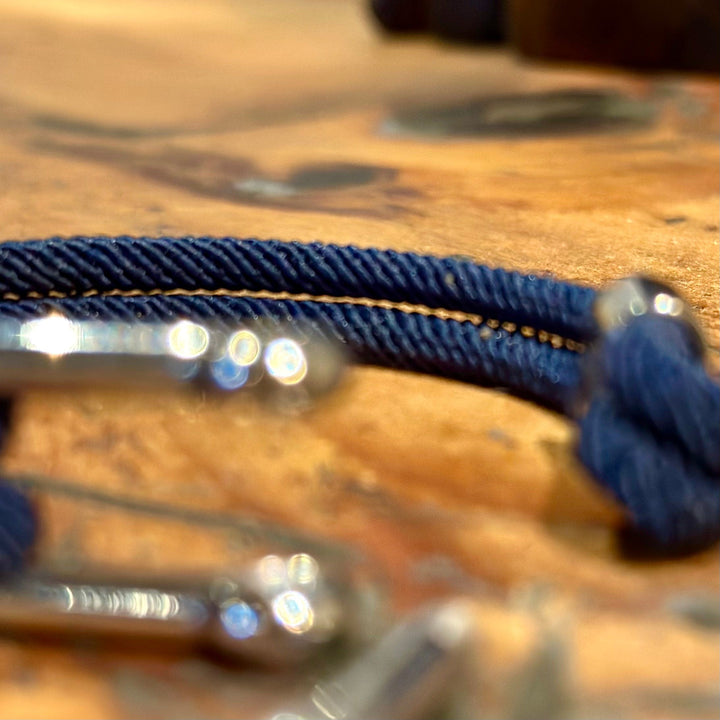 Mathieu Blanchard Bracelets Bracelet Le Nautique en corde bleue et acier