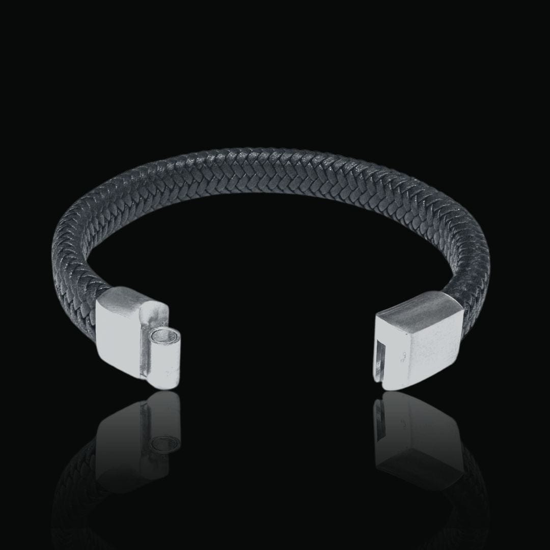 Mathieu Blanchard Bracelets Bracelet Le Tressé en cuir et acier