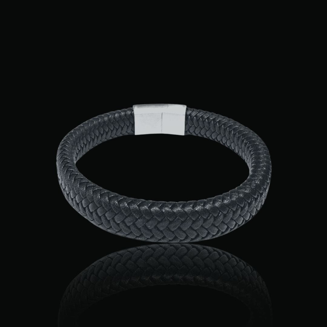 Mathieu Blanchard Bracelets Bracelet Le Tressé en cuir et acier