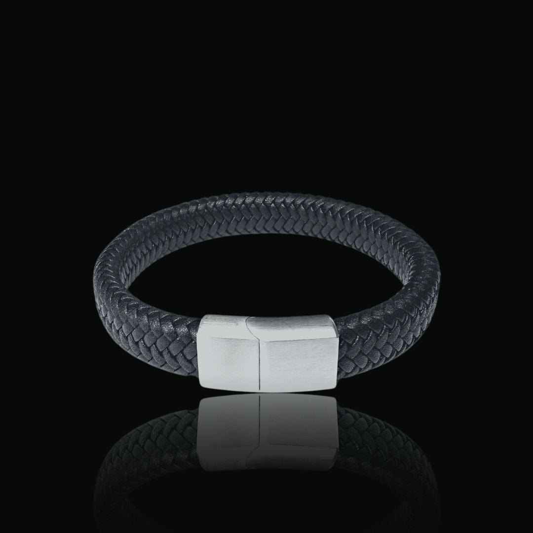 Mathieu Blanchard Bracelets Bracelet Le Tressé en cuir et acier