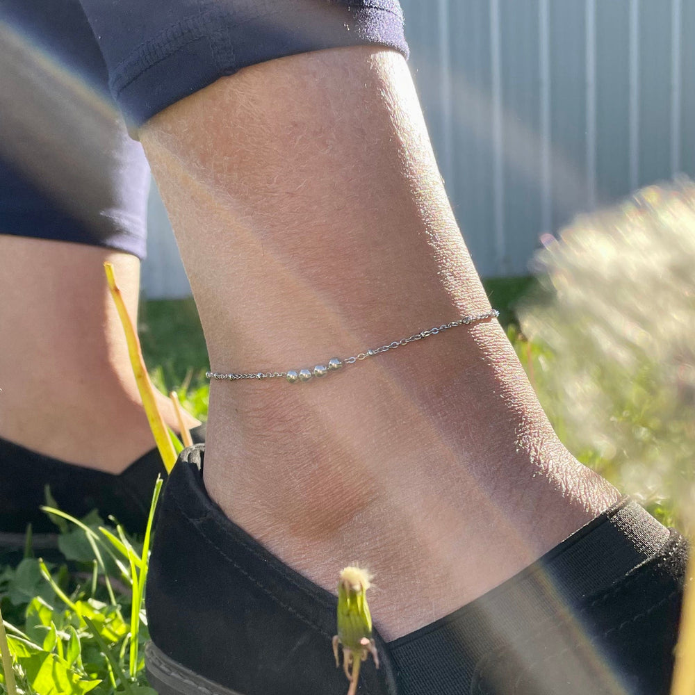 Mathieu Blanchard Bracelets de cheville Bracelet de cheville Billes en acier