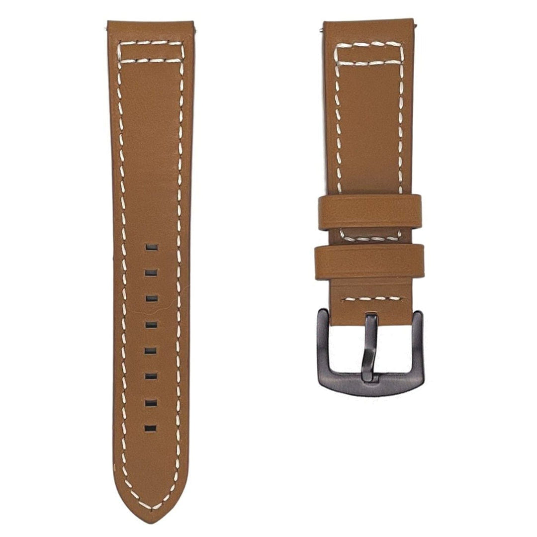 Mathieu Blanchard Bracelets de montre Bracelet de montre en cuir brun -  attache rapide
