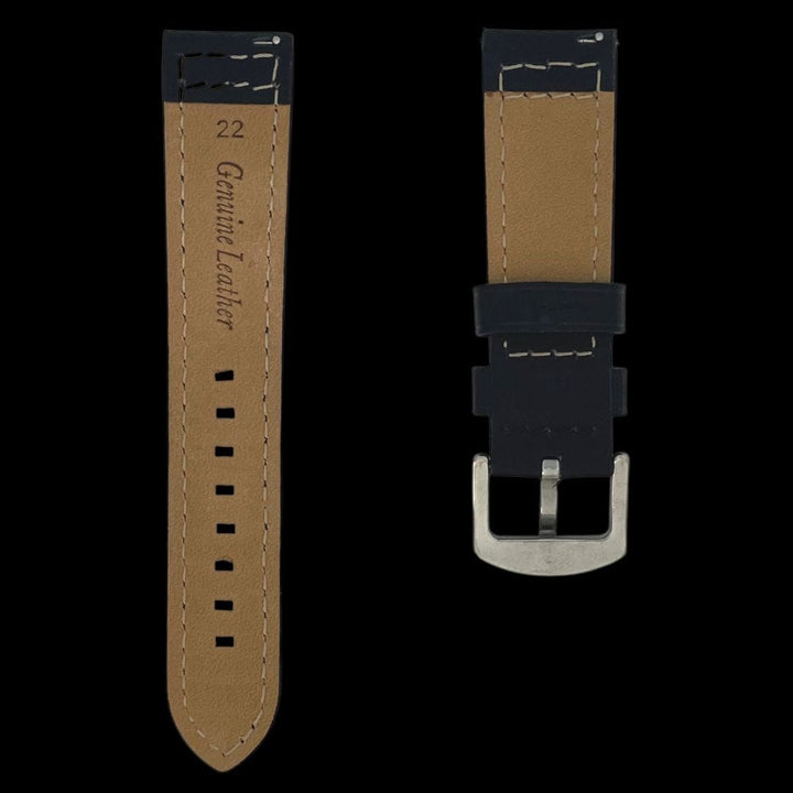 Mathieu Blanchard Bracelets de montre Bracelet de montre en cuir noir -  attache rapide