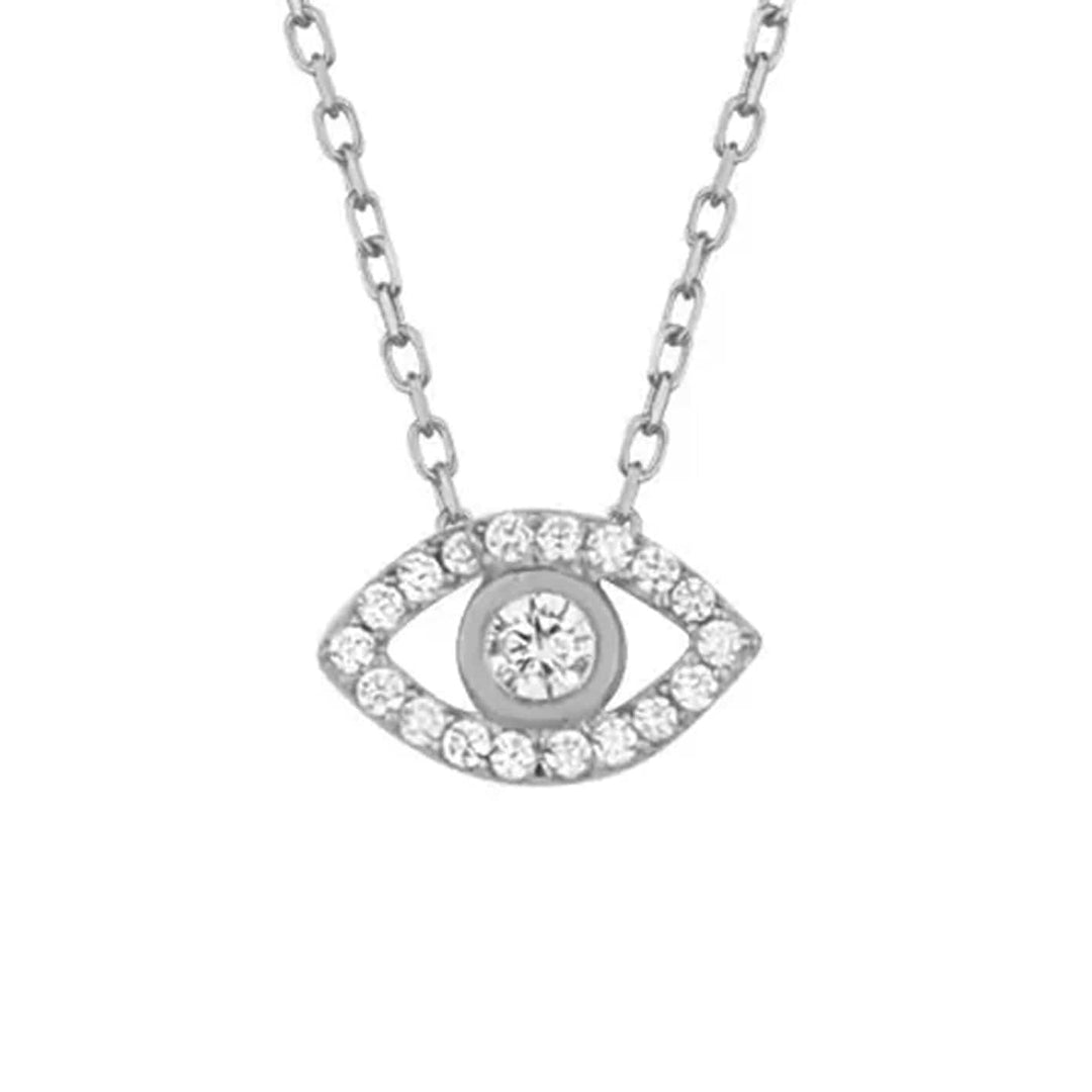 Mathieu Blanchard Chaîne Argent Collier Scintillant Evil Eye en argent sterling