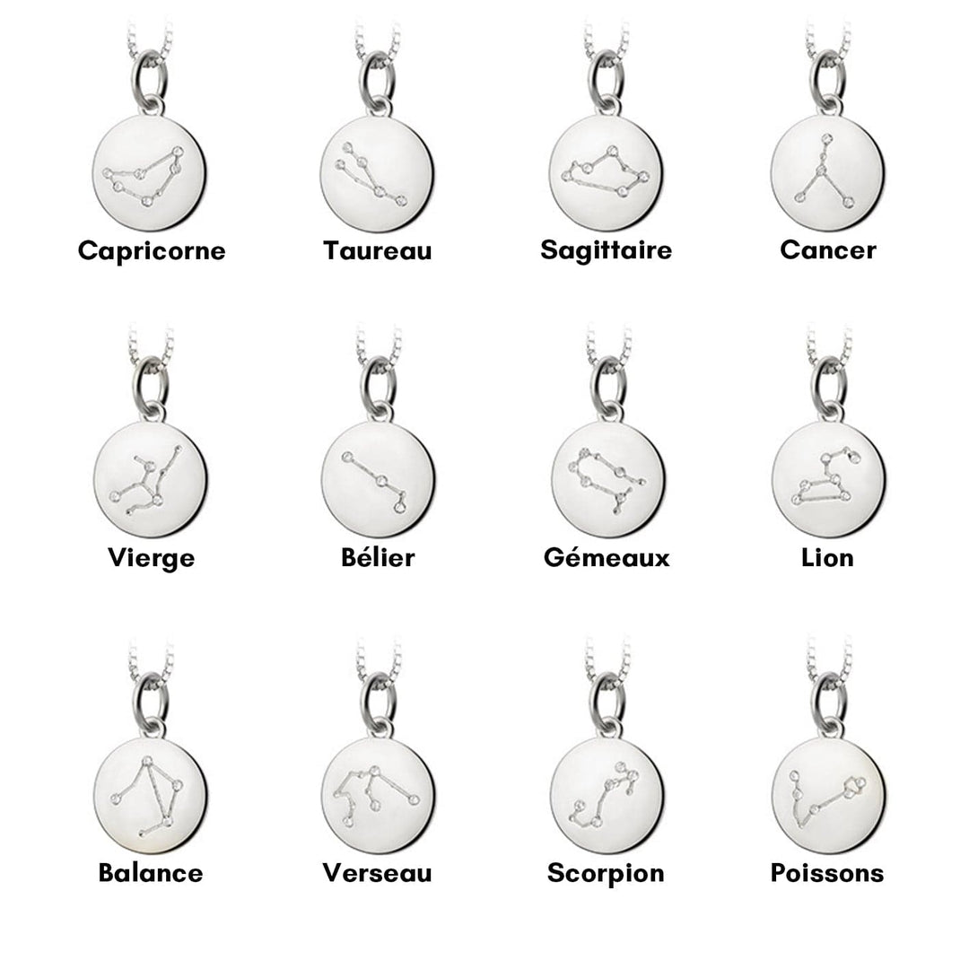 Mathieu Blanchard Chaîne Collier Constellation Zodiaque en argent sterling